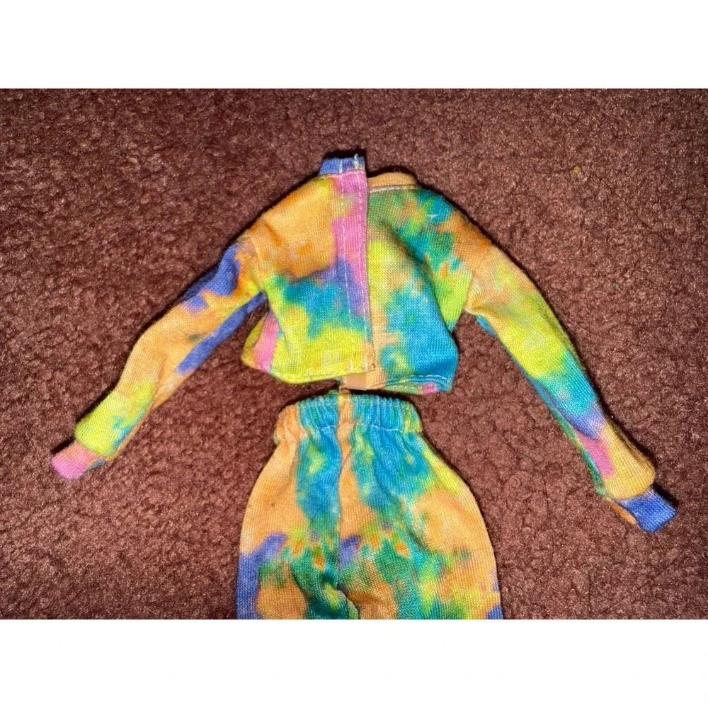 Vintage‎ 1990s Barbie Tie Dye Sweatsuit Set Crop Top & Pants